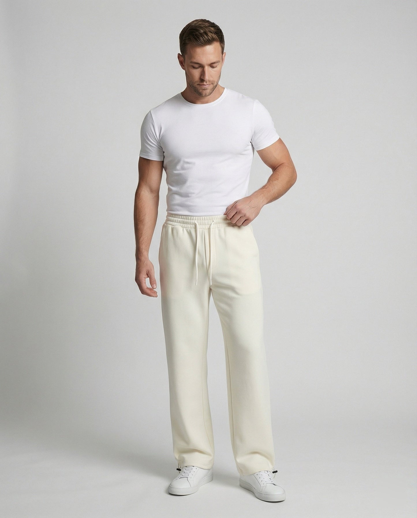 Pantaloni Jogging Uomo Tessuto Morbido Vestibilità Ampia
