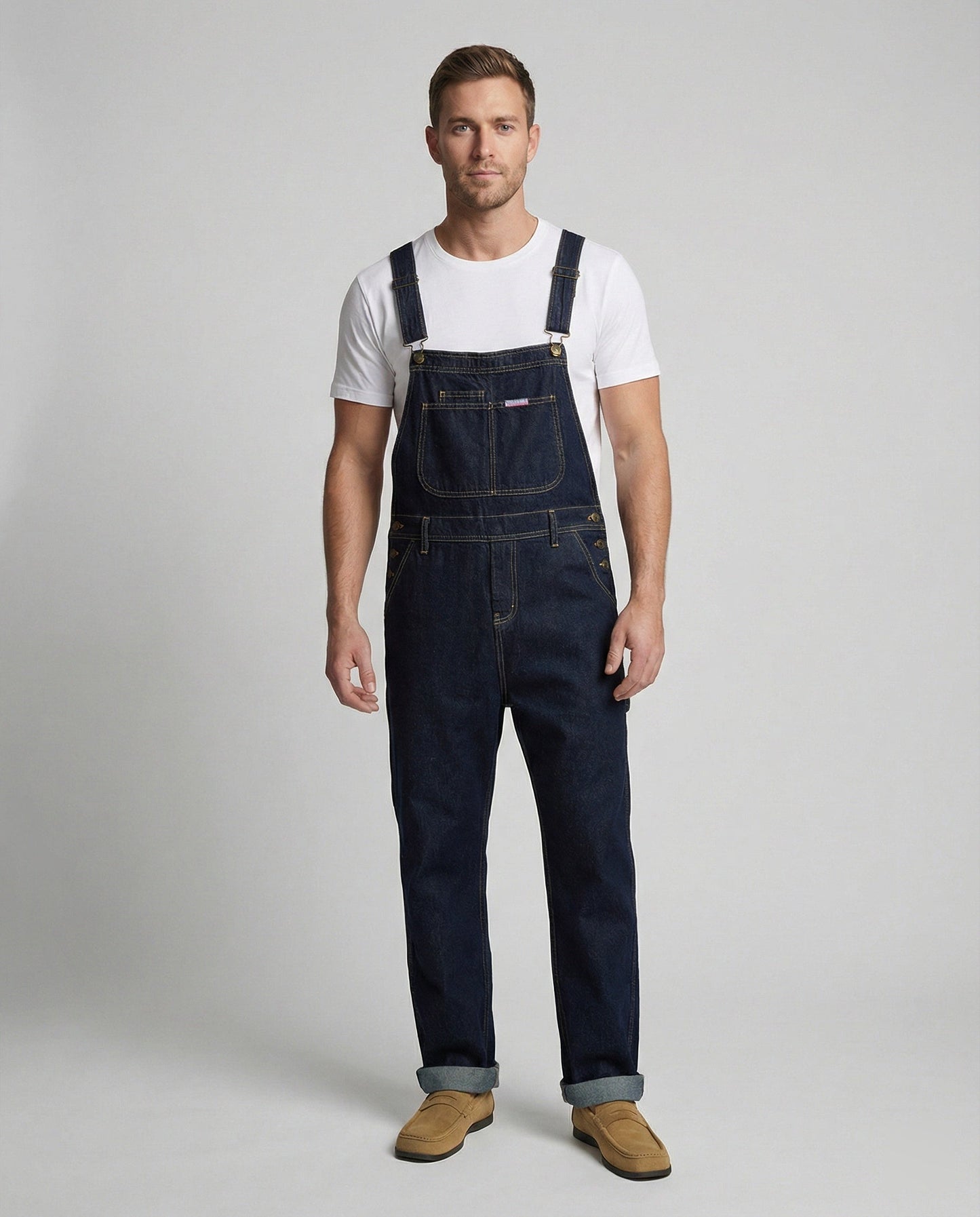 Salopette Uomo Jeans Denim Regular