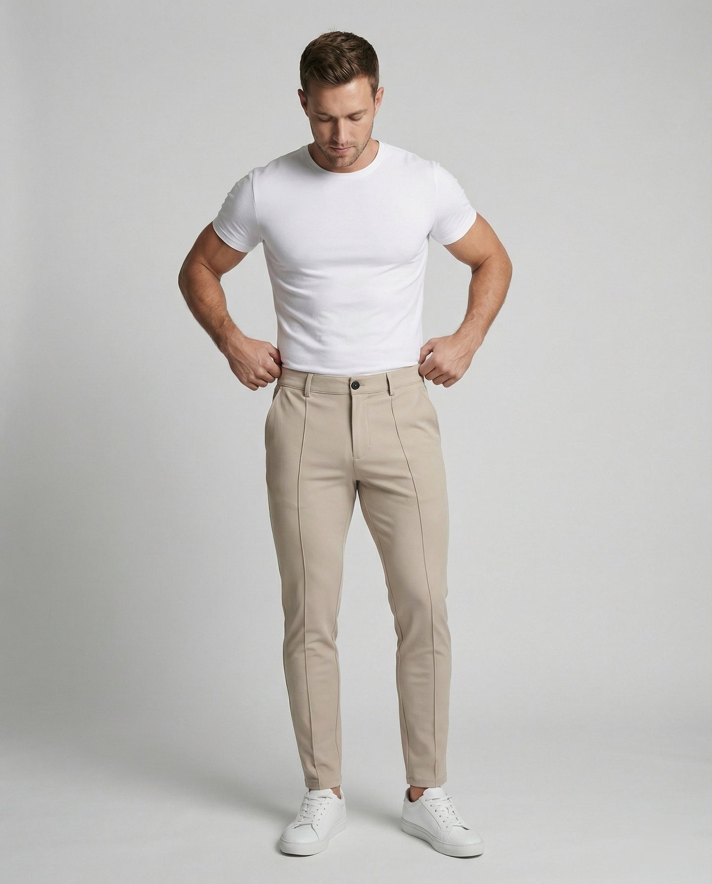 Pantaloni Chino Uomo Slim Fit con Stretch