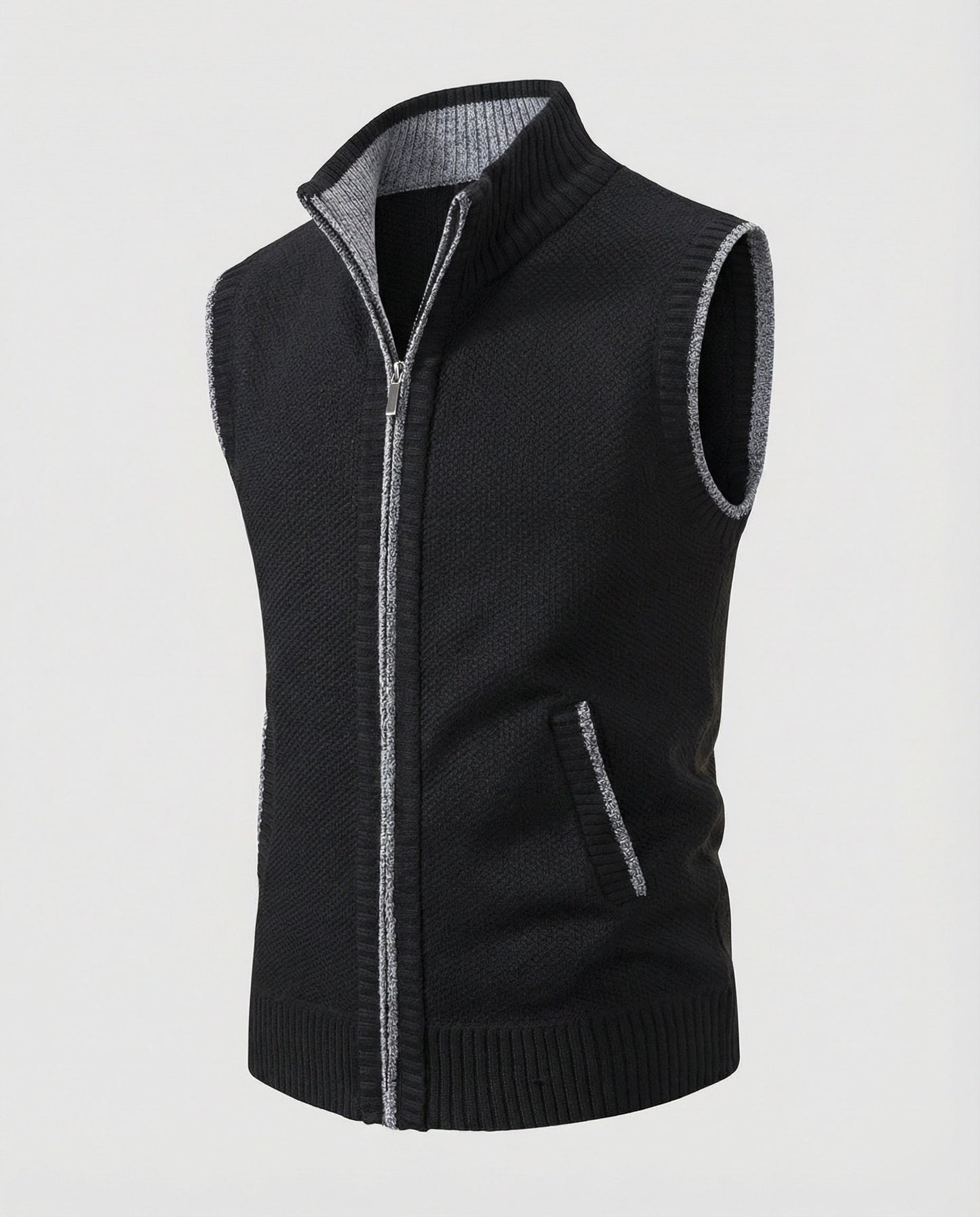 Gilet Uomo in Maglia con Chiusura a Zip