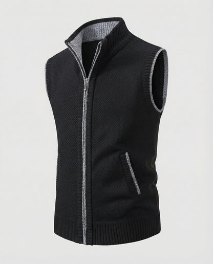 Gilet Uomo in Maglia con Chiusura a Zip