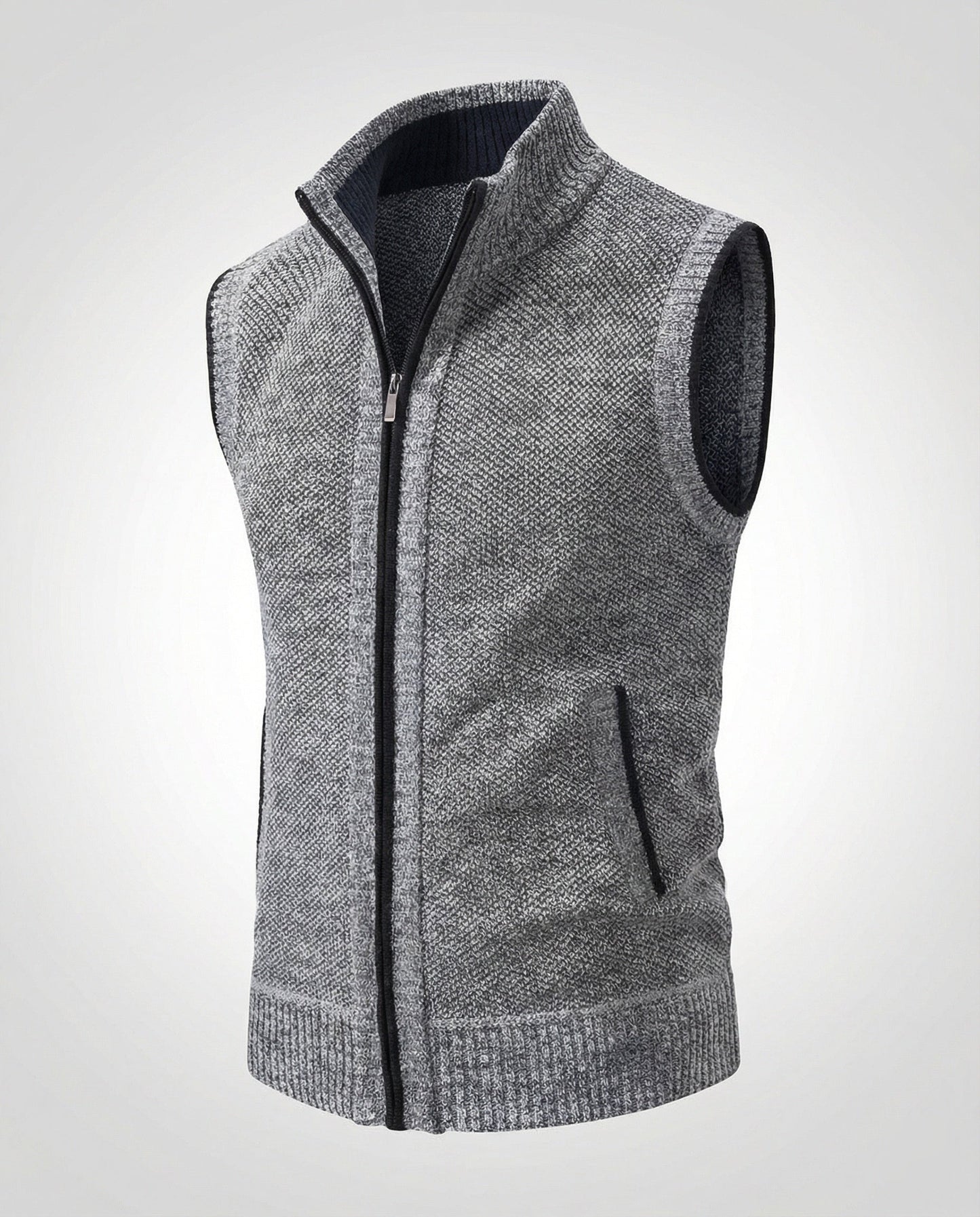 Gilet Uomo in Maglia con Chiusura a Zip