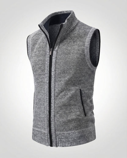 Gilet Uomo in Maglia con Chiusura a Zip
