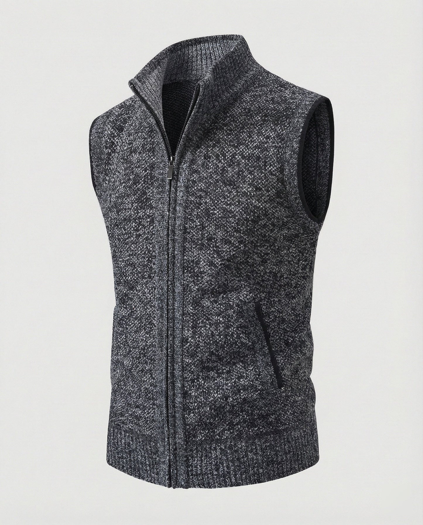 Gilet Uomo in Maglia con Chiusura a Zip