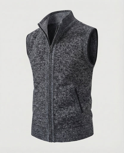 Gilet Uomo in Maglia con Chiusura a Zip
