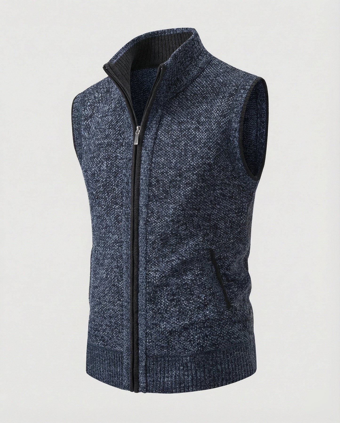Gilet Uomo in Maglia con Chiusura a Zip
