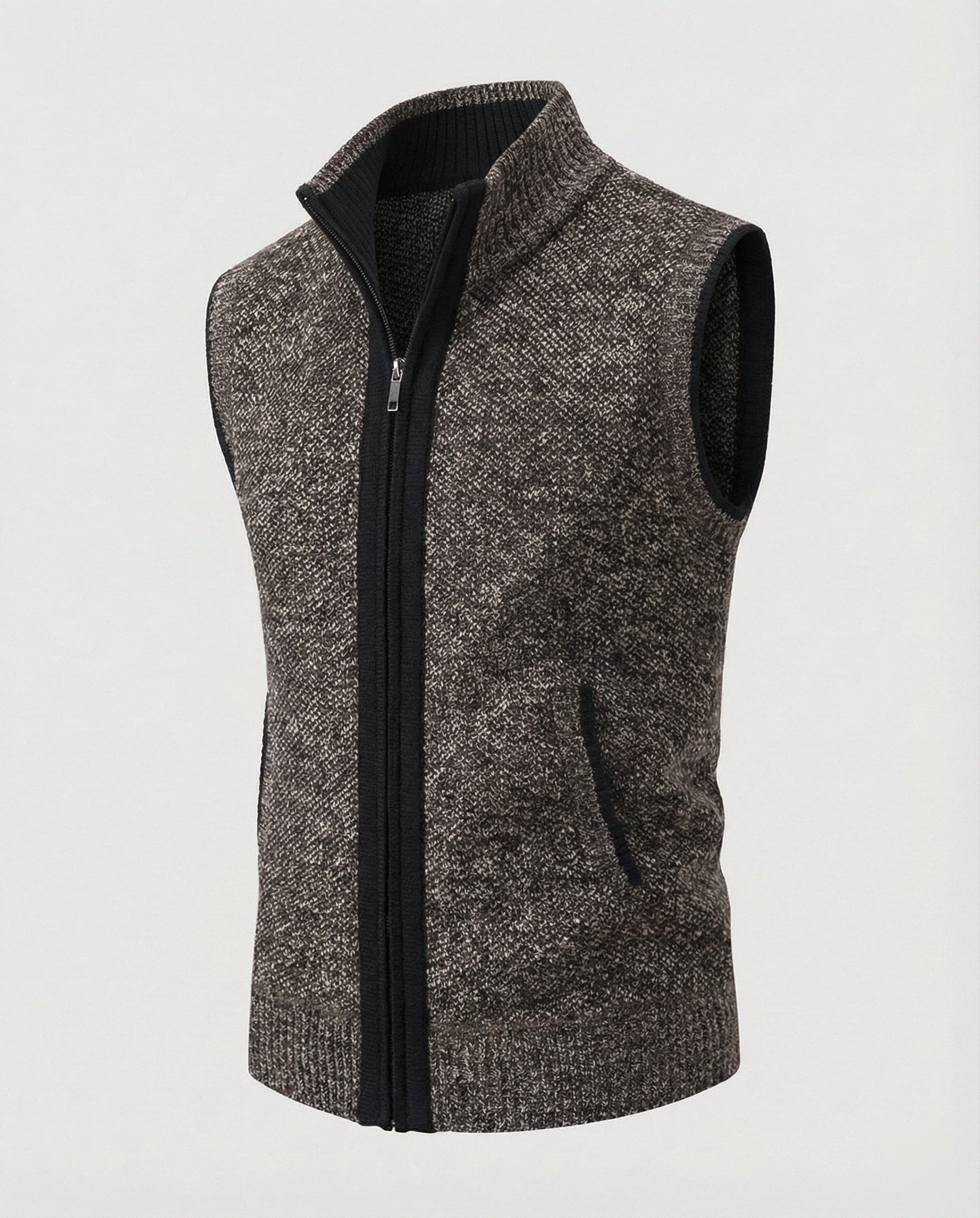 Gilet Uomo in Maglia con Chiusura a Zip