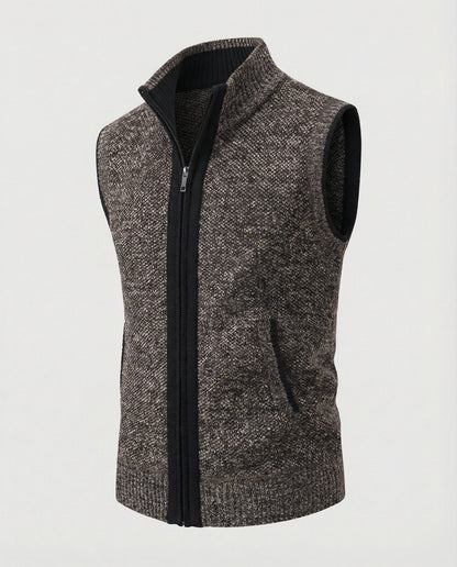 Gilet Uomo in Maglia con Chiusura a Zip
