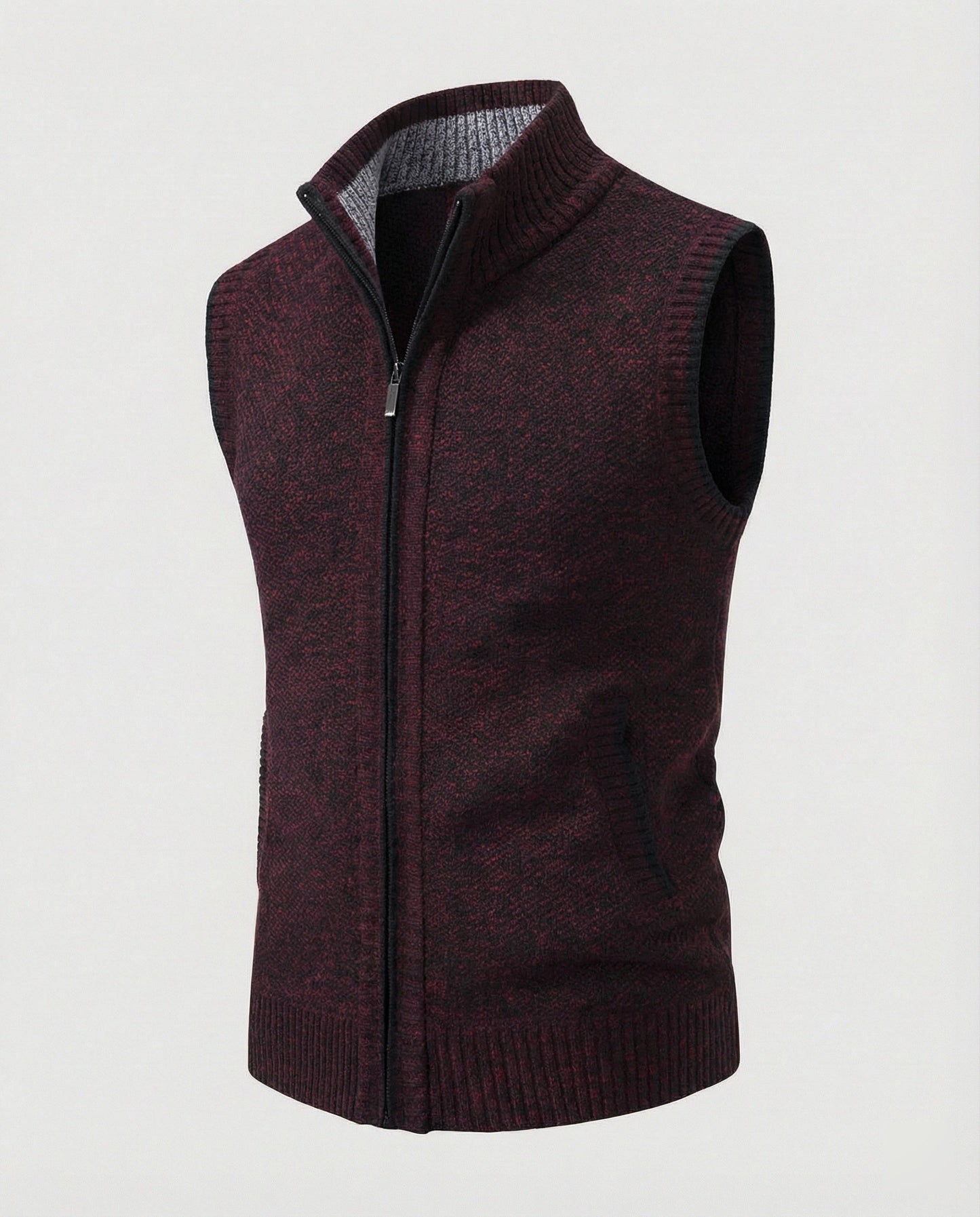 Gilet Uomo in Maglia con Chiusura a Zip