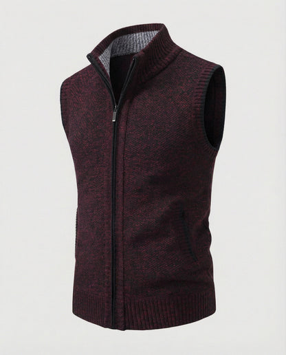 Gilet Uomo in Maglia con Chiusura a Zip