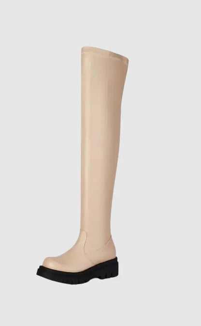 Stivale Sopra Ginocchio Donna Elegante Slim