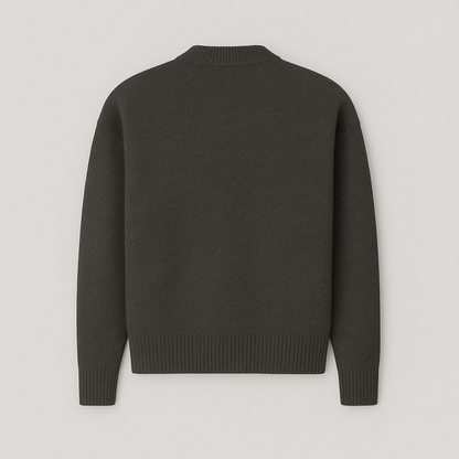 Maglione Oversize Donna con Motivo a Cuori Morbido