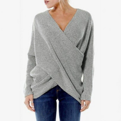 Maglione Donna in Cashmere Dettaglio Incrociato Autunno Inverno