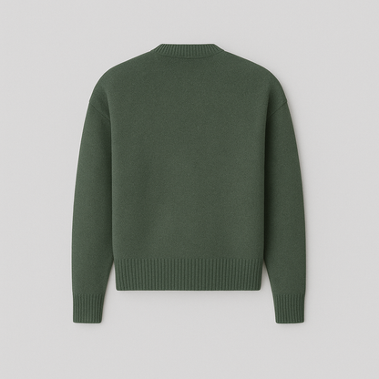 Maglione Oversize Donna con Motivo a Cuori Morbido