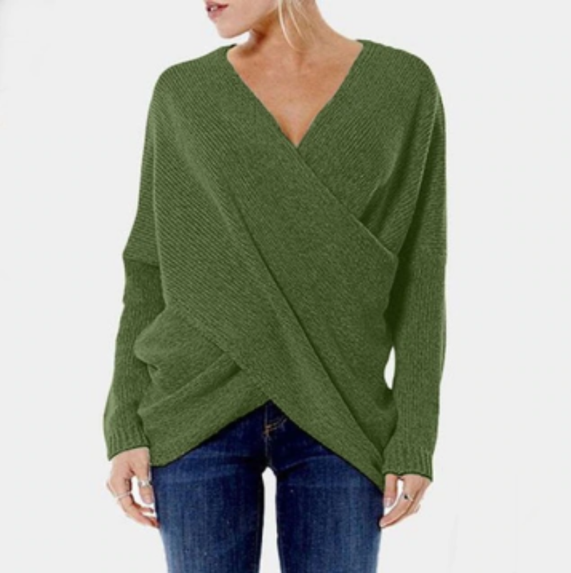 Maglione Donna in Cashmere Dettaglio Incrociato Autunno Inverno