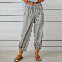 Pantaloni Cargo Donna con Coulisse Vita Elastico