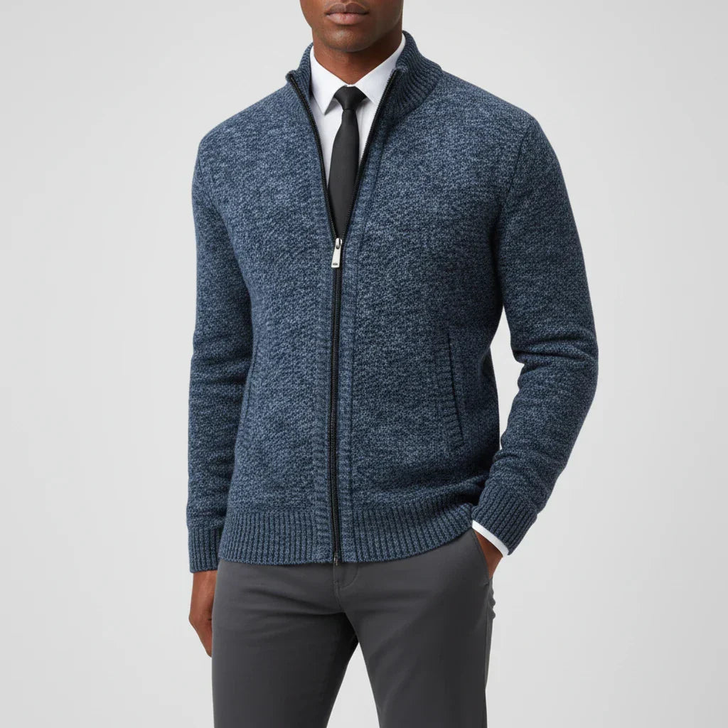 Cardigan Uomo in Maglia con Chiusura Frontale con Zip