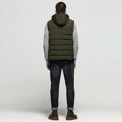 Gilet Uomo Senza Maniche con Motivo a Quadri