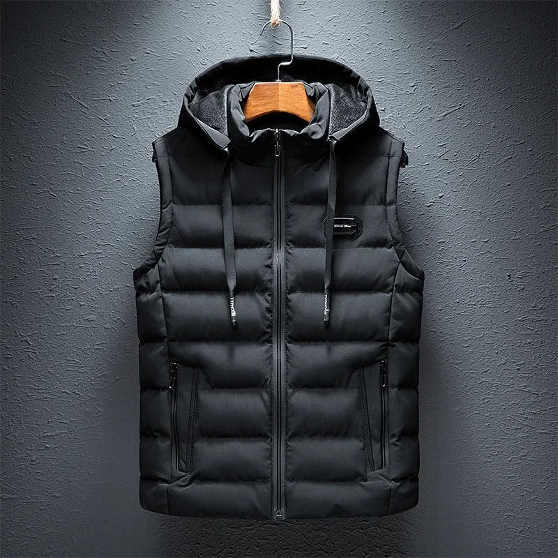 Gilet Uomo Senza Maniche con Motivo a Quadri