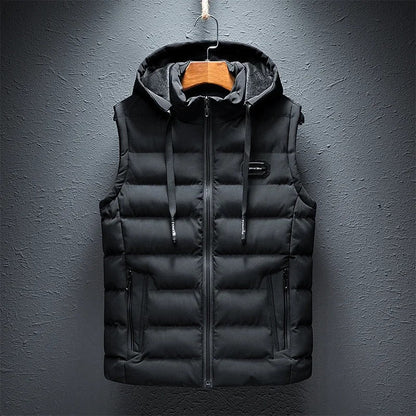 Gilet Uomo Senza Maniche con Motivo a Quadri