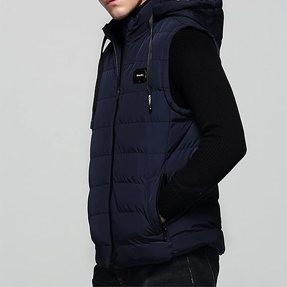 Gilet Uomo Senza Maniche con Motivo a Quadri