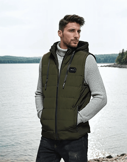 Gilet Uomo Senza Maniche con Motivo a Quadri