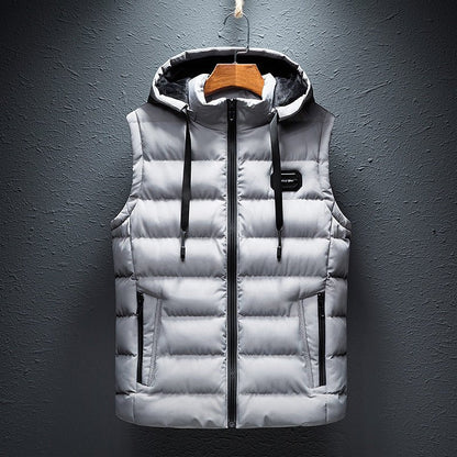 Gilet Uomo Senza Maniche con Motivo a Quadri
