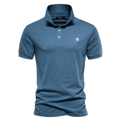 Polo Uomo Classico Cotone Bottoni Minimalisti