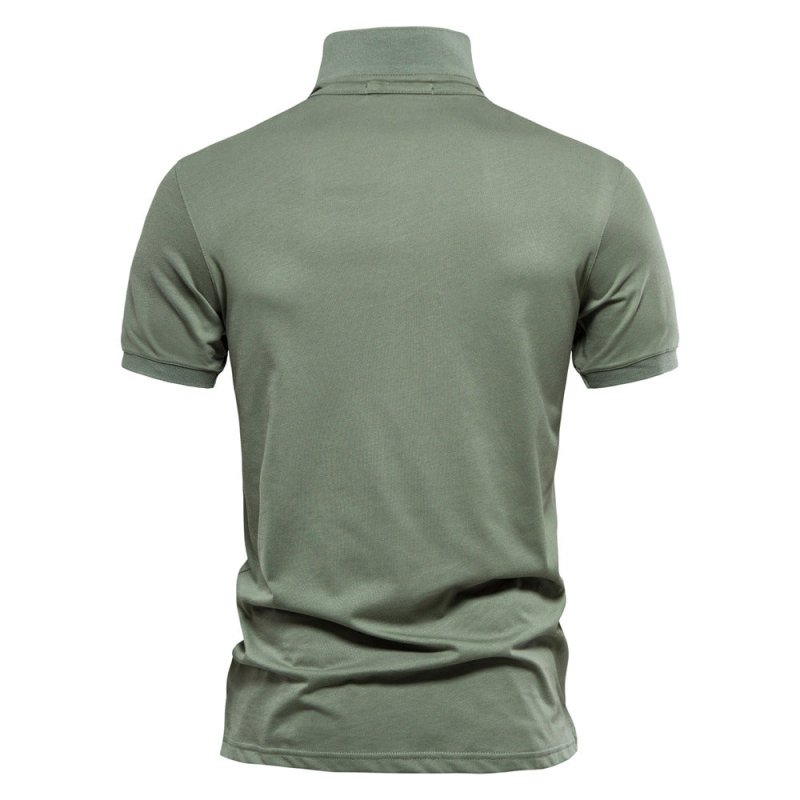Polo Uomo Classico Cotone Bottoni Minimalisti