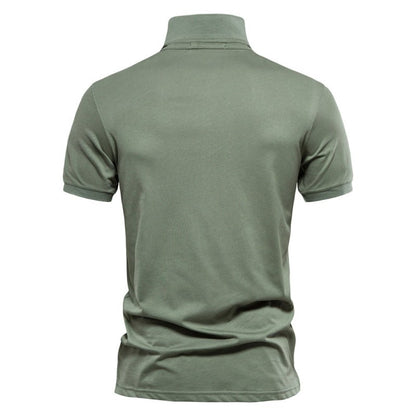 Polo Uomo Classico Cotone Bottoni Minimalisti