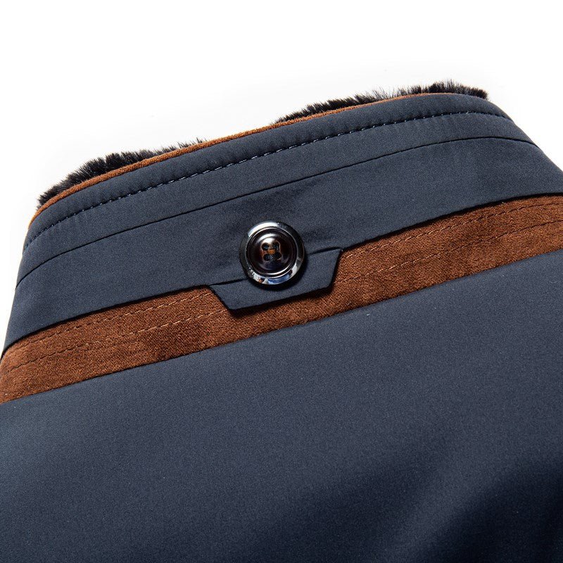 Giacca Imbottita Uomo Collo Staccabile Vestibilità Slim