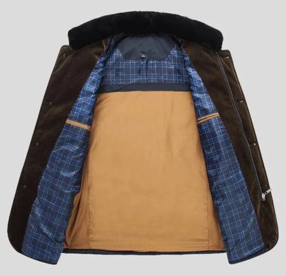 Giacca Imbottita Uomo Collo Staccabile Vestibilità Slim