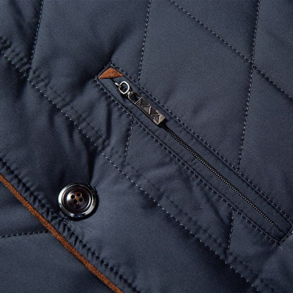 Giacca Imbottita Uomo Collo Staccabile Vestibilità Slim