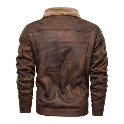 Giacca Biker Uomo in Ecopelle con Tasche Stile Comodo