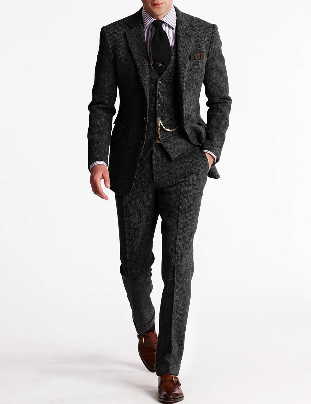 Completo Business Uomo Tre Pezzi Coordinato Classico