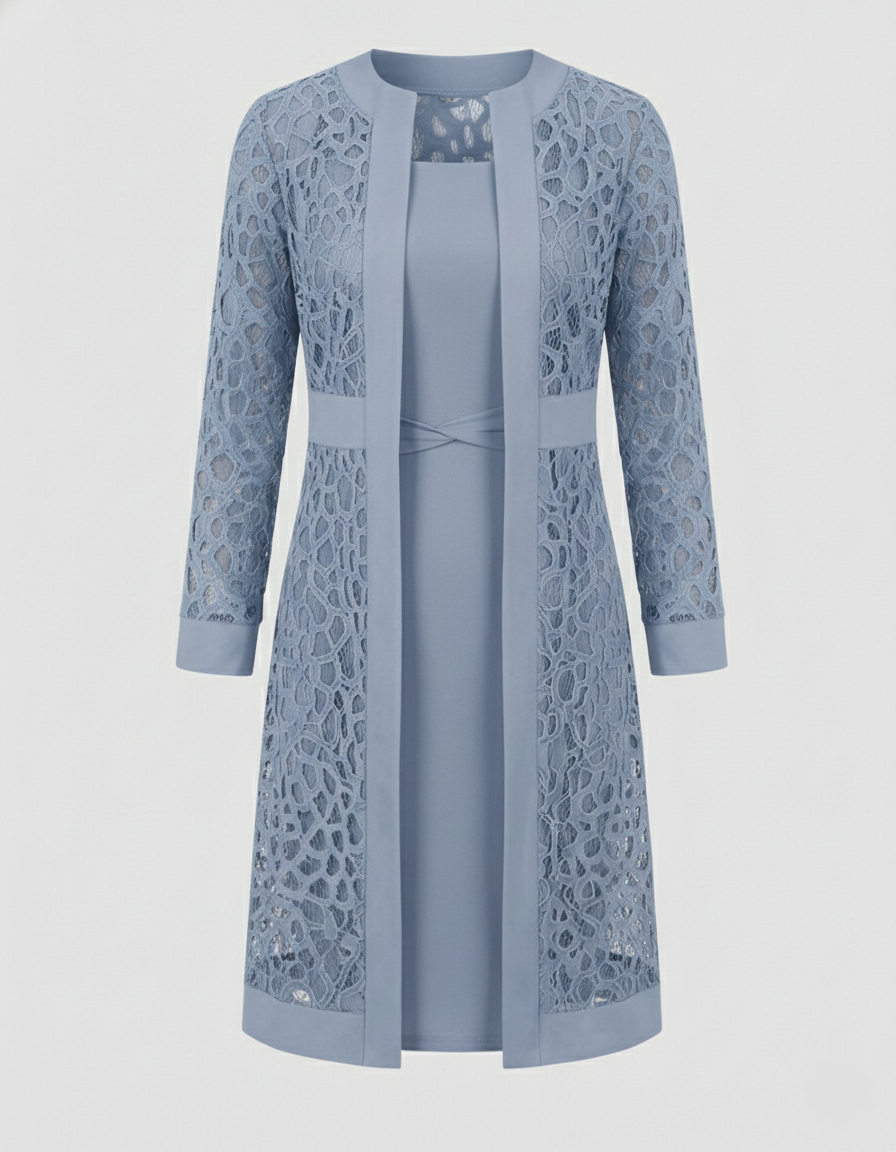 Abito Cardigan Donna in Pizzo Elegante