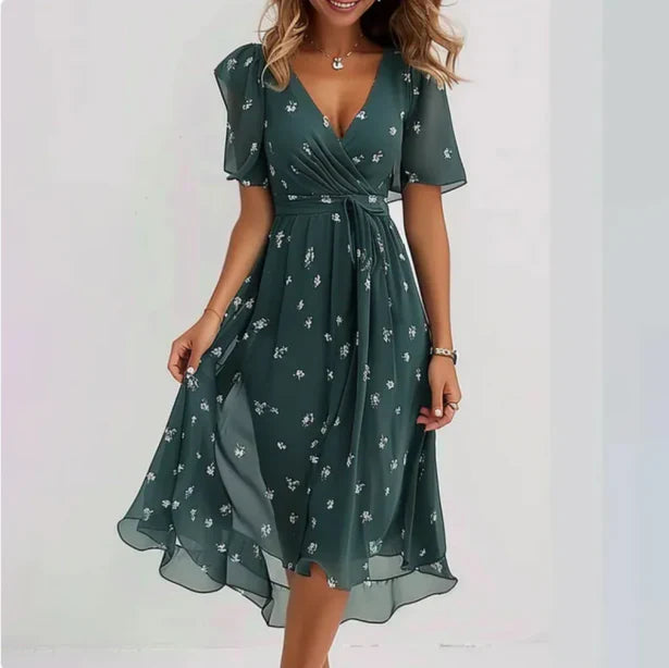 Abito Estivo Donna Scollo a V Fantasia Floreale