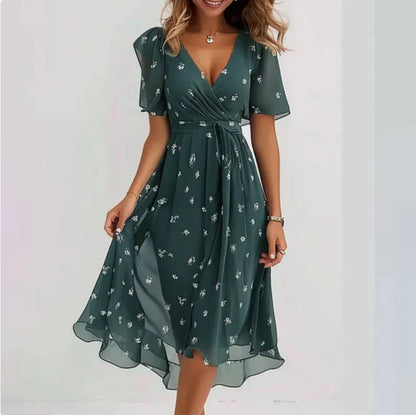 Abito Estivo Donna Scollo a V Fantasia Floreale