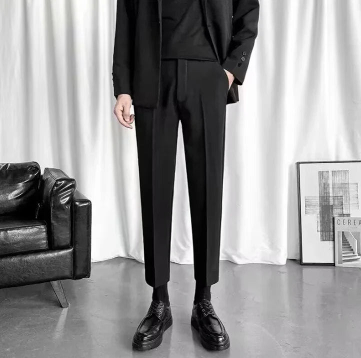 Pantaloni Uomo Vestibilità Stretta Taglio Dritto