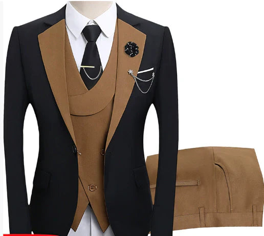 Completo Uomo Tre Pezzi Giacca Gilet e Pantaloni Classico