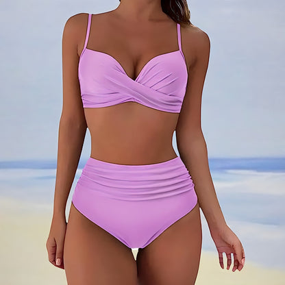 Bikini Donna Due Pezzi Vita Alta Elegante