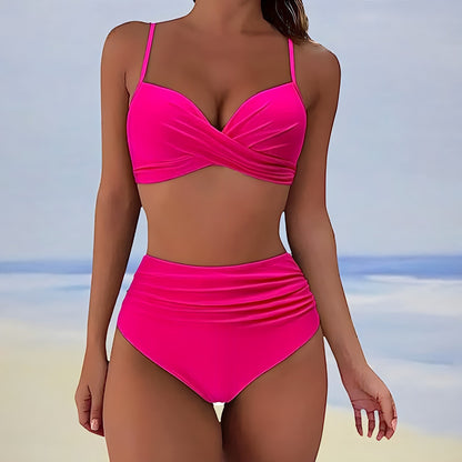 Bikini Donna Due Pezzi Vita Alta Elegante