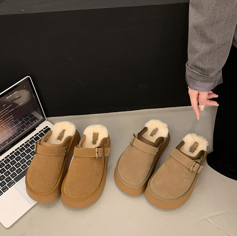 Pantofole Donna in Suede con Fodera Calda Comfortevoli Invernali