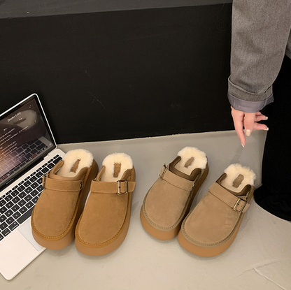Pantofole Donna in Suede con Fodera Calda Comfortevoli Invernali