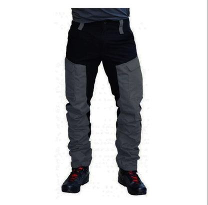 Pantaloni Cargo Uomo Tessuto Tecnico Lavoro Funzionale