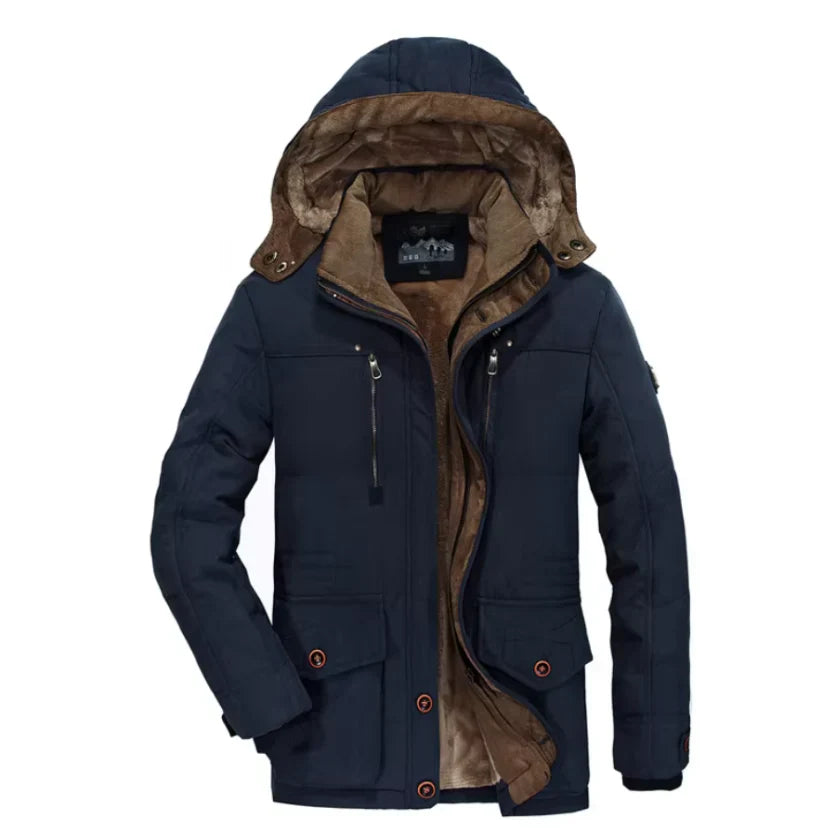 Giacca Invernale Uomo con Cappuccio e Imbottitura Isolante