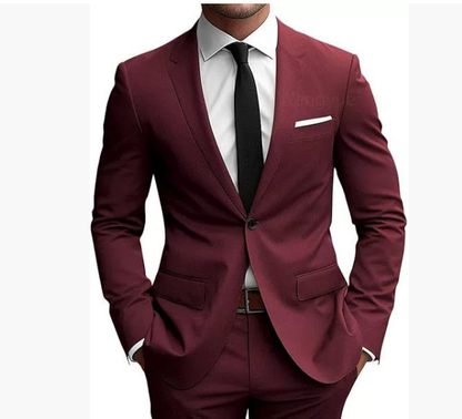 Abito Uomo Elegante Monopetto Slim Fit