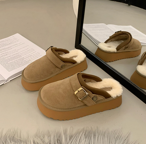 Pantofole Donna in Suede con Fodera Calda Comfortevoli Invernali - Brentozzi