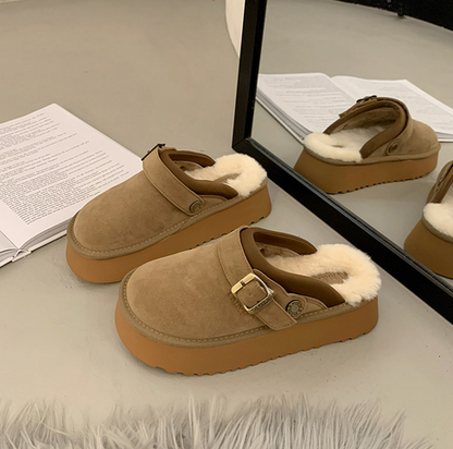 Pantofole Donna in Suede con Fodera Calda Comfortevoli Invernali - Brentozzi