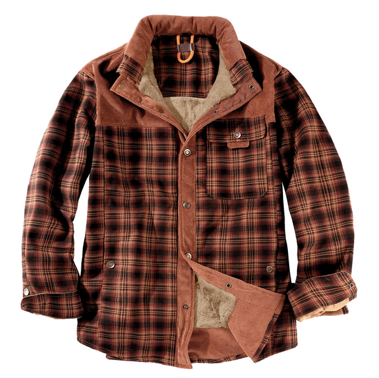 Giacca Uomo Lumberjack Calda Impermeabile Stile Outdoor